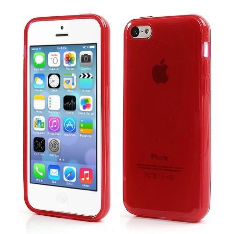 Frosty matný gélový obal na iPhone 5C - červený