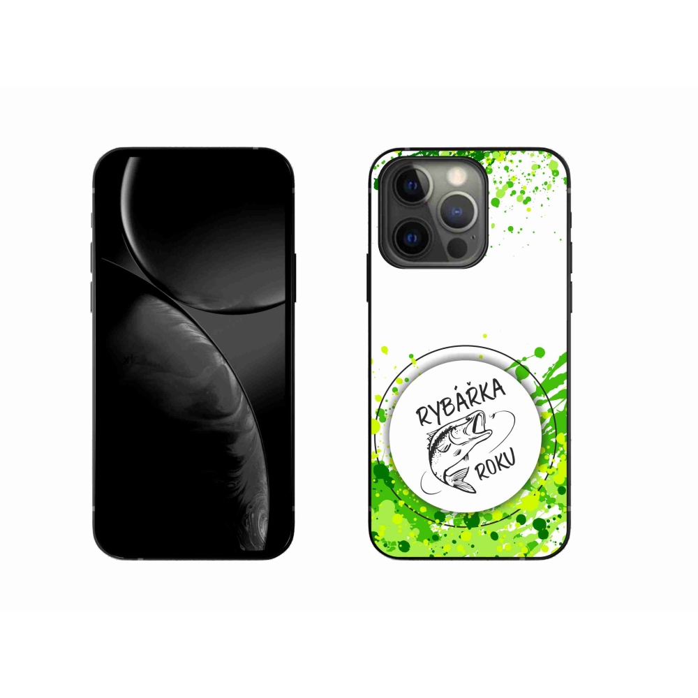 Gélový kryt mmCase na iPhone 13 Pro 6.1 - rybárka roku biele pozadie