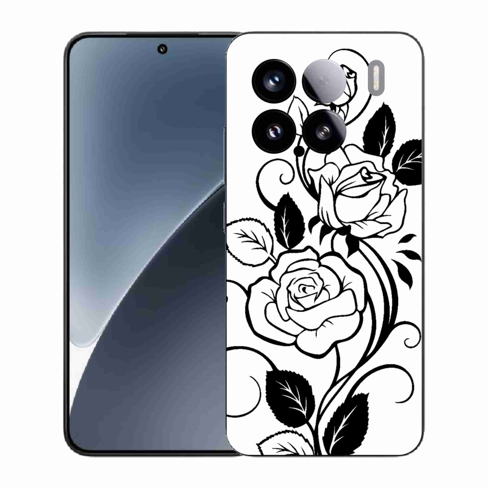 Gélový kryt mmCase na Xiaomi 15 - čiernobiela ruža