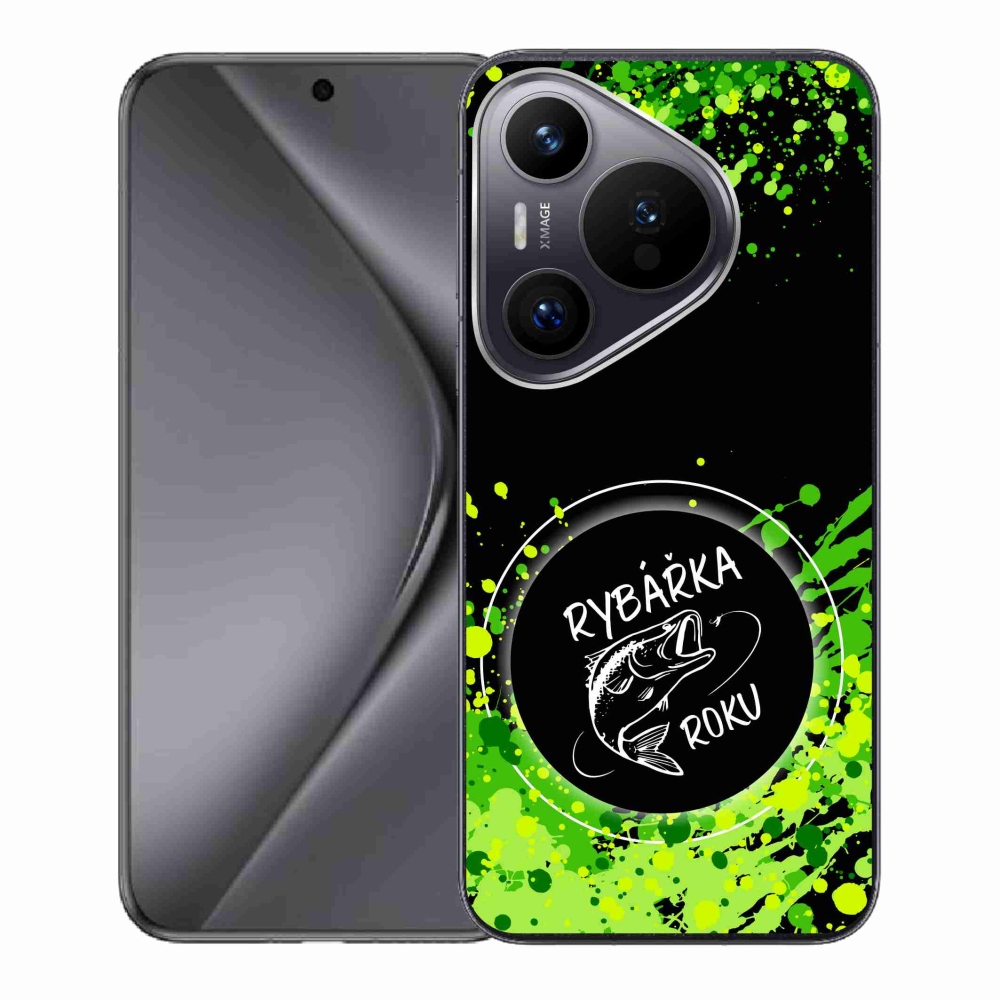 Gélový kryt mmCase na Huawei Pura 70 - rybárka roku čierne pozadie