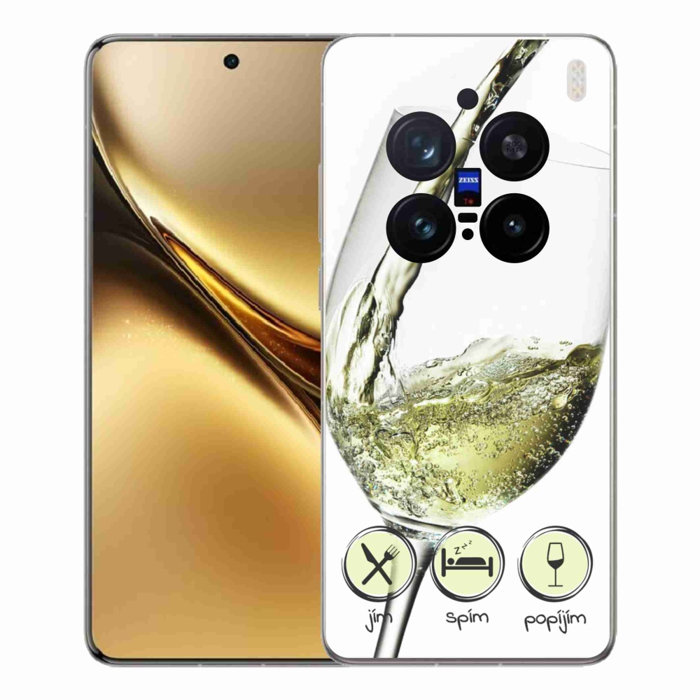 Gélový kryt mmCase na Vivo X200 Pro 5G - pohár vína bielej