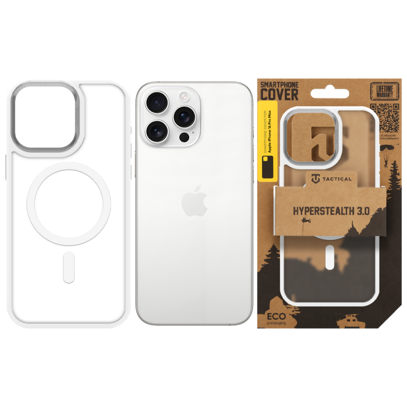Tactical MagForce Hyperstealth 3.0 Puzdro pre Apple iPhone 16 Pro Max Snow White