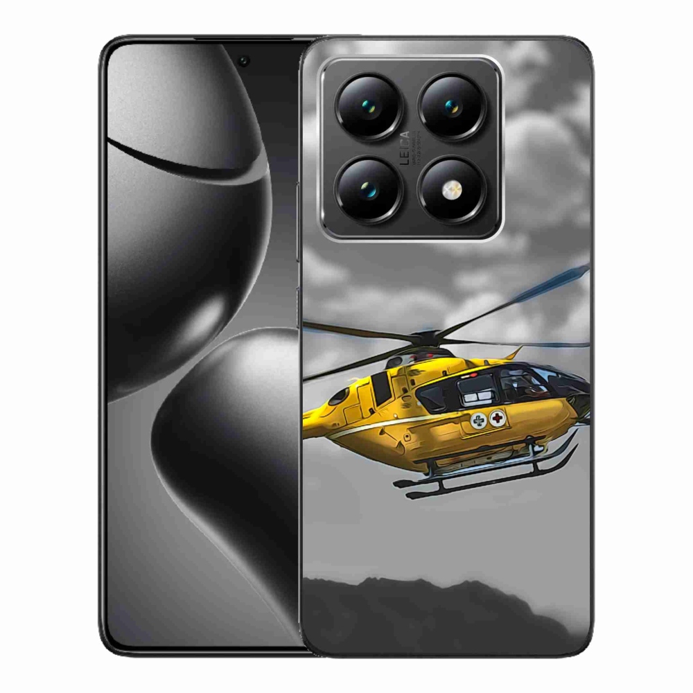 Gélový kryt mmCase na Xiaomi 14T - žltá helikoptéra