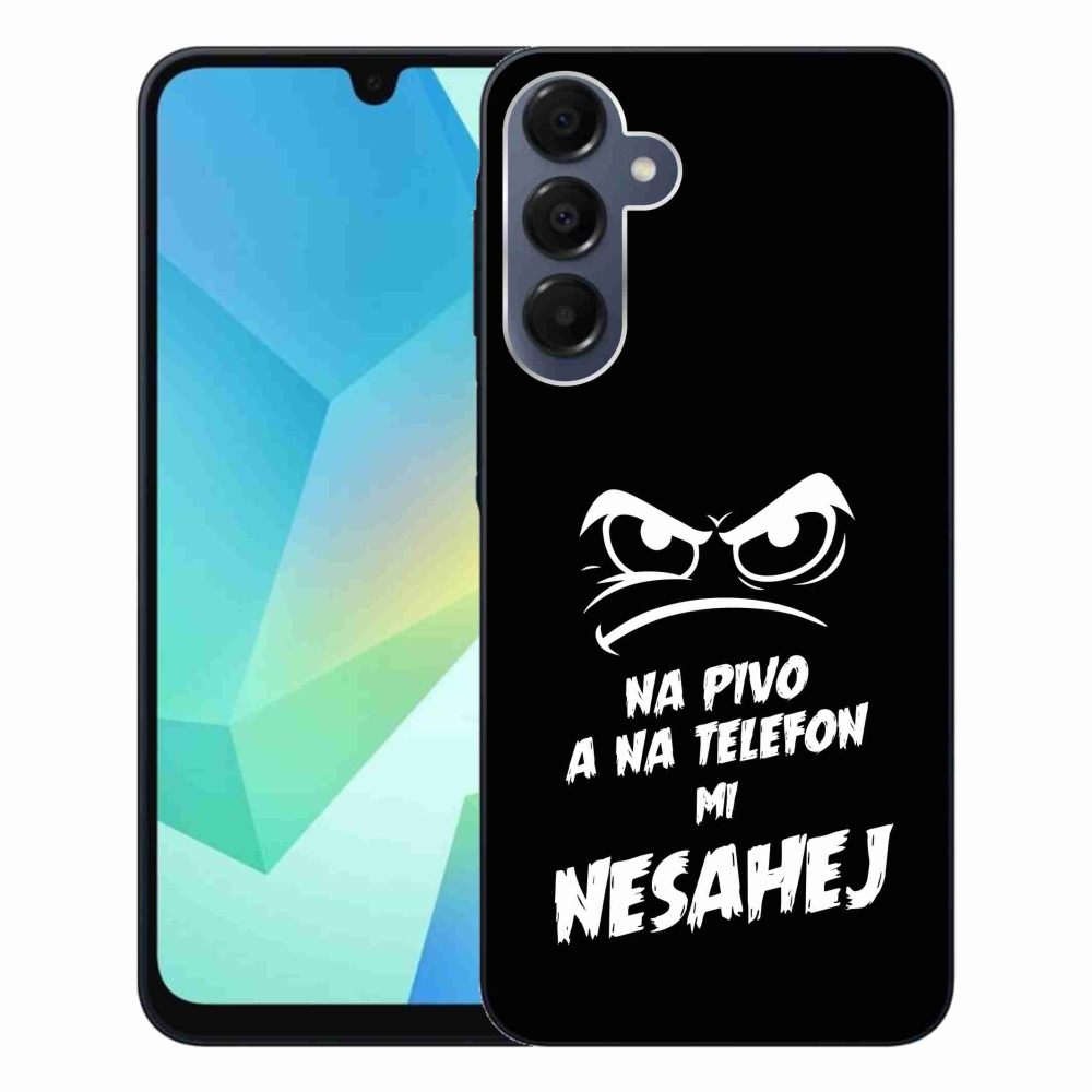Gélový kryt mmCase na Samsung Galaxy A16 4G/5G - pivný motív 2 čierne pozadie
