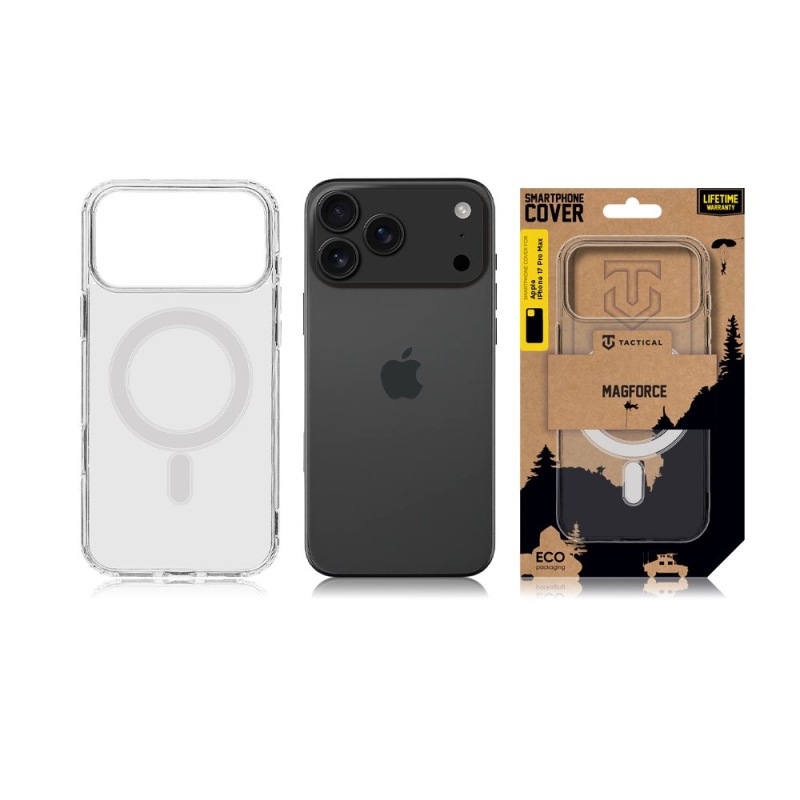 Taktický kryt MagForce pre Apple iPhone 17 Pro Max Transparent