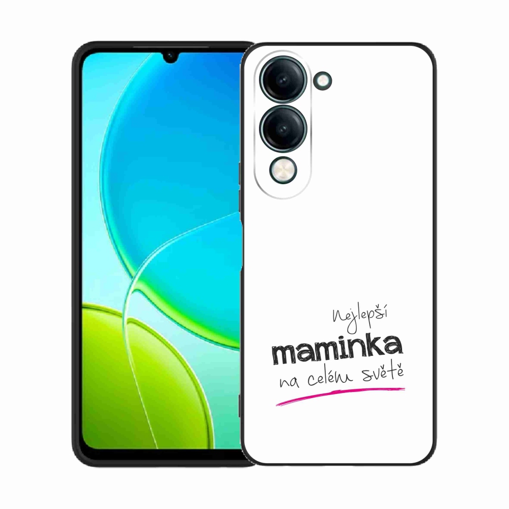 Gélový kryt mmCase na Vivo Y29s 5G - najlepšia mamička 4 biele pozadie