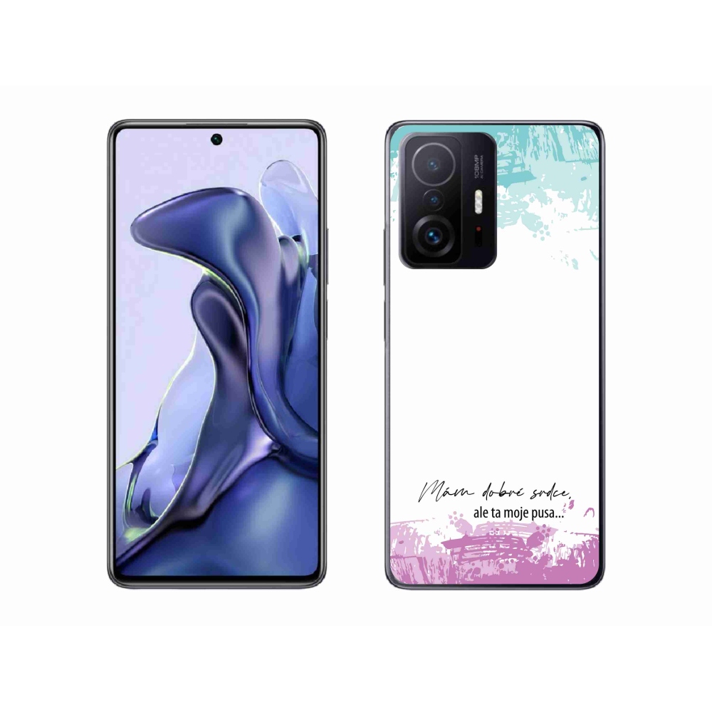 Gélový kryt mmCase na Xiaomi 11T - vtipný text 3 biele pozadie