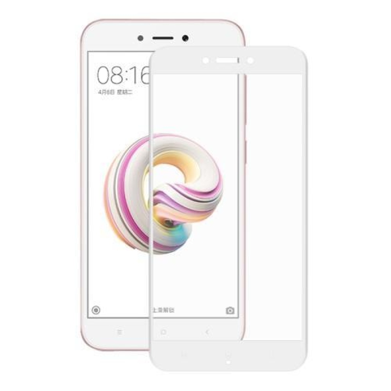 Full 3D celoplošné trvdené sklo na Xiaomi Redmi 5A - biely lem