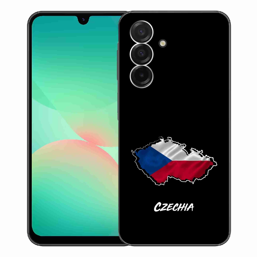 Gélový kryt mmCase na Samsung Galaxy A26 5G - Czechia čierne pozadie