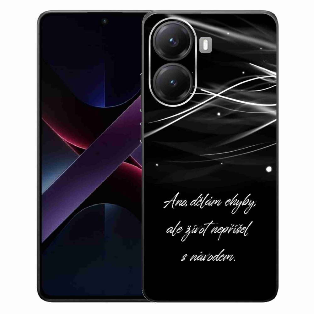 Gélový kryt mmCase na Xiaomi Poco X7 Pro 5G - citát čierne pozadie