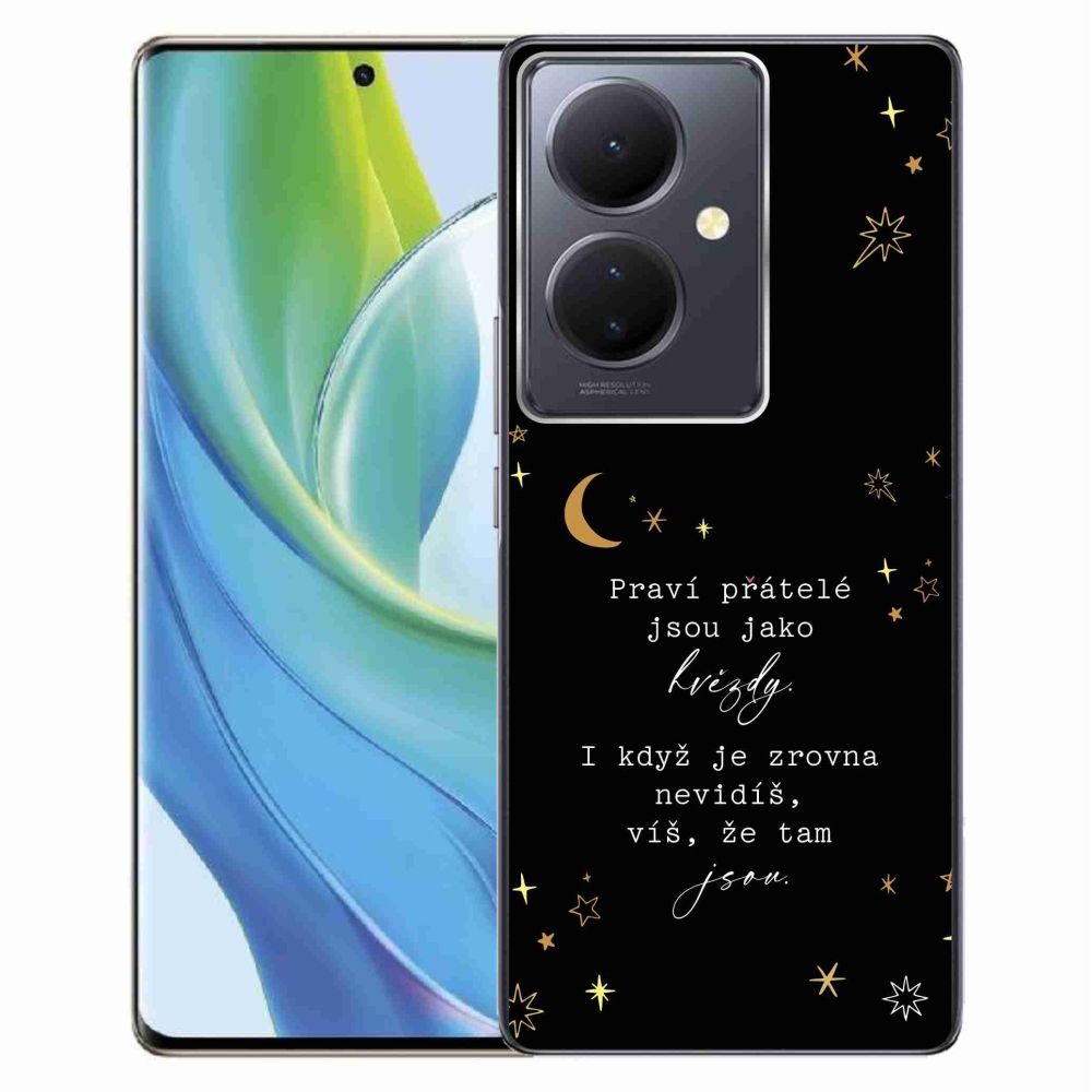 Gélový kryt mmCase na Vivo V29 Lite 5G - citát 6 čierne pozadie