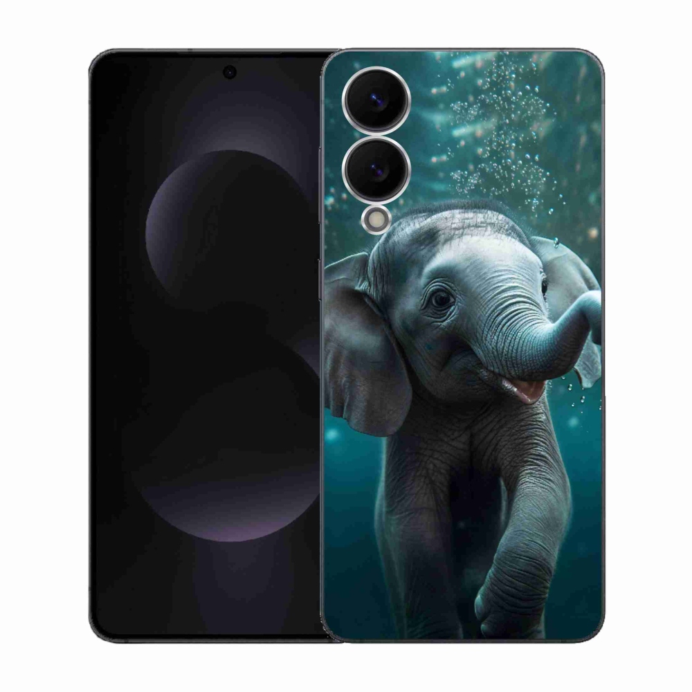 Gélový kryt mmCase na Samsung Galaxy S25 Edge - sloník pod vodou