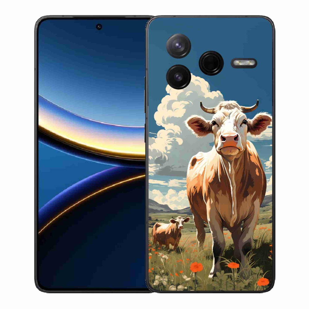 Gélový kryt mmCase na Xiaomi Poco F7 Pro - kravy na lúke