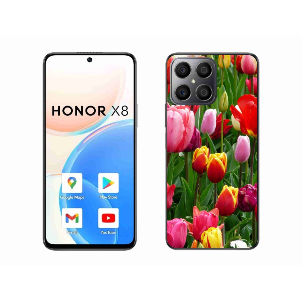 Gélový kryt mmCase na Honor X8 - tulipány