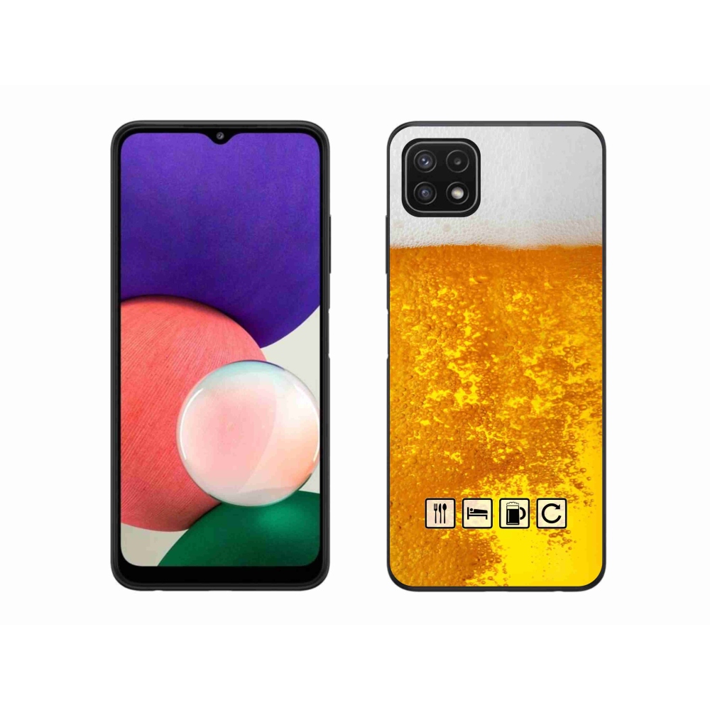 Gélový kryt mmCase na Samsung Galaxy A22 5G - pivný motív 3
