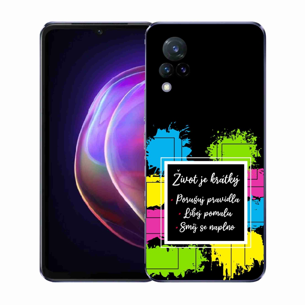 Gélový kryt mmCase na Vivo V21 4G/5G - citát 5 čierne pozadie