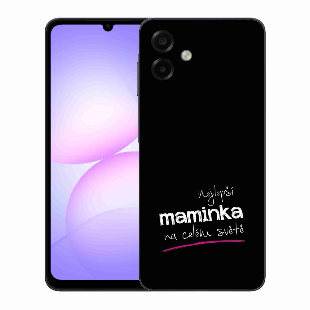 Gélový kryt mmCase na Samsung Galaxy A07 4G - najlepšia mamička 4 čierne pozadie