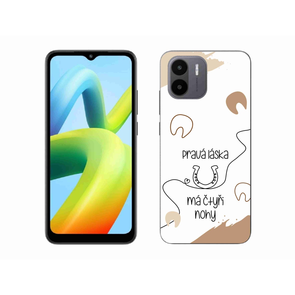 Gélový kryt mmCase na Xiaomi Redmi A1 - konský motív biele pozadie
