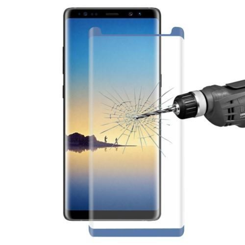 FXM4 celoplošné tvrdené sklo na displej Samsung Galaxy Note 8 - modré