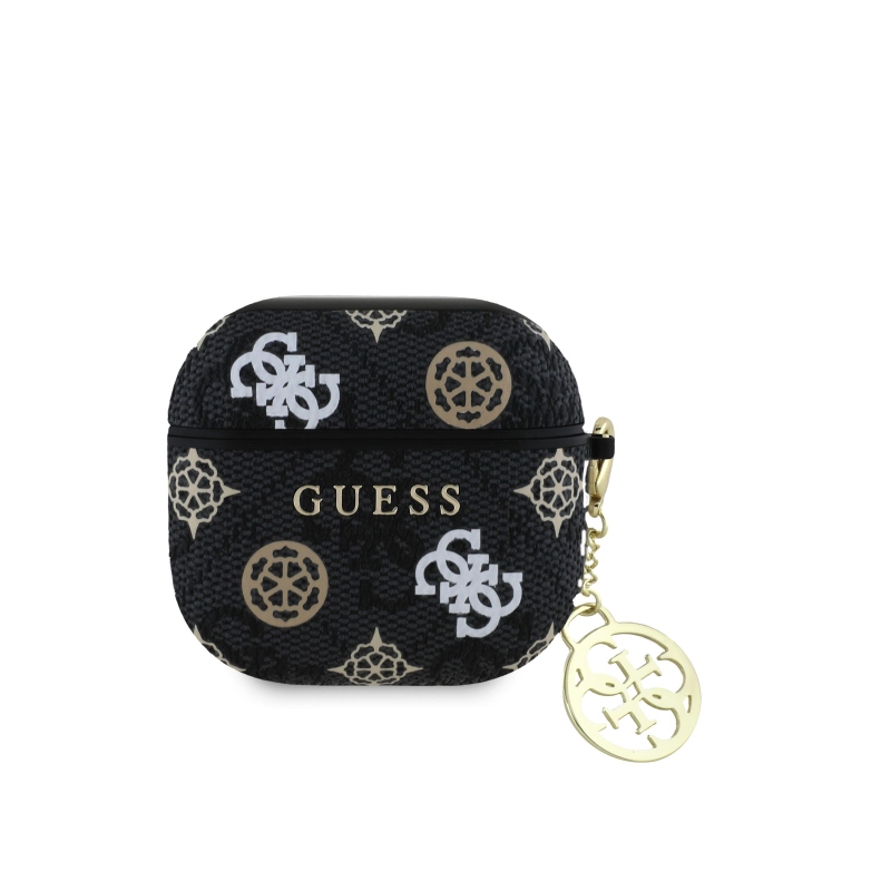 Guess PU 4G Peony Charm Puzdro pre AirPods 4 Black