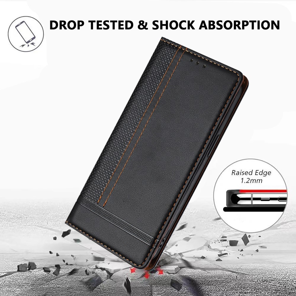 L-Shaped knižkové puzdro na Honor 400 Lite - čierne