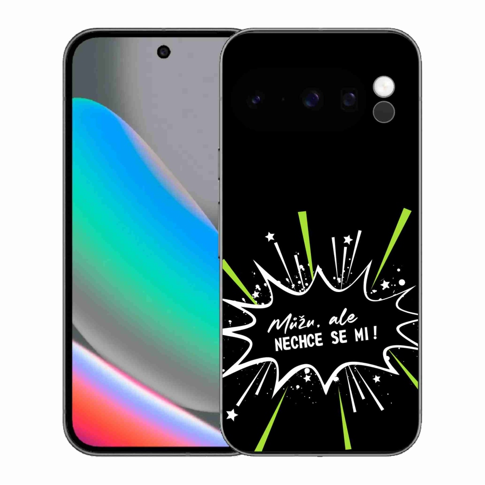 Gélový kryt mmCase na Google Pixel 10 Pro - vtipný text 11 čierne pozadie