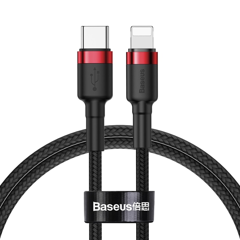 Baseus Cafule Dátový Kábel USB-C - Lighting 20W 1m Red/Black