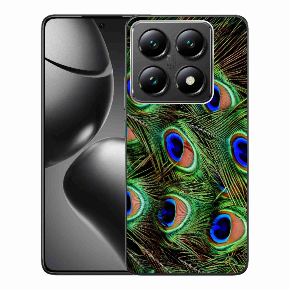 Gélový kryt mmCase na Xiaomi 14T Pro - pávie perie