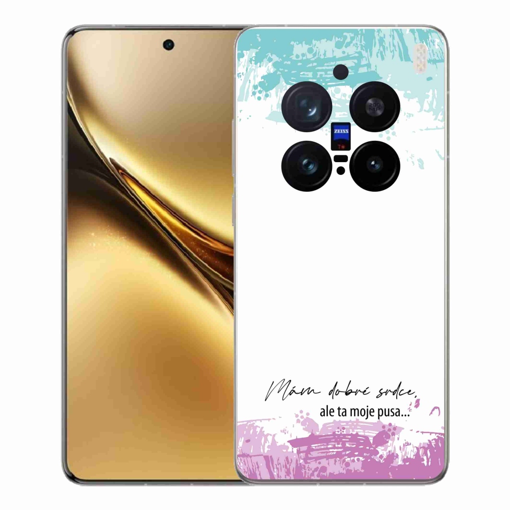 Gélový kryt mmCase na Vivo X200 Pro 5G - vtipný text 3 biele pozadie