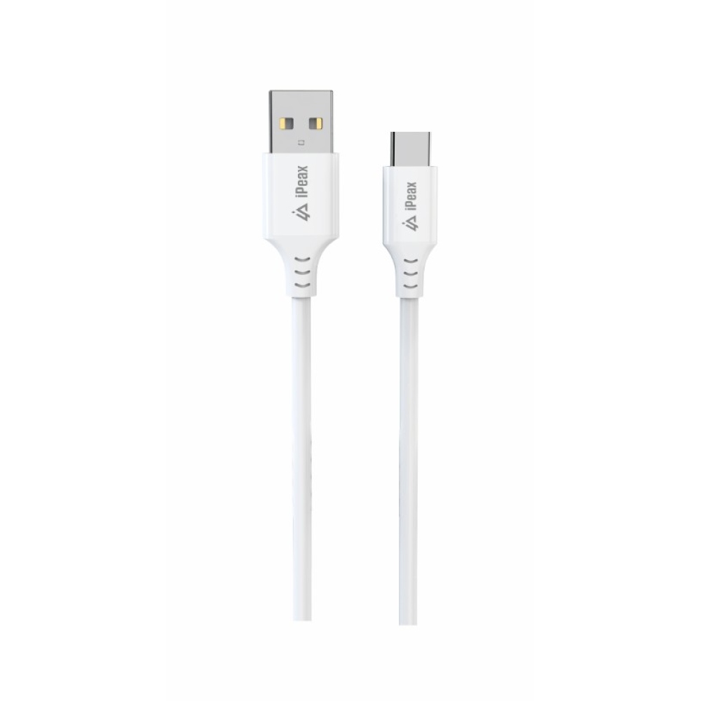 iPEAX TPU kábel USB-A / USB-C 1 m, USB 2.0 - biely