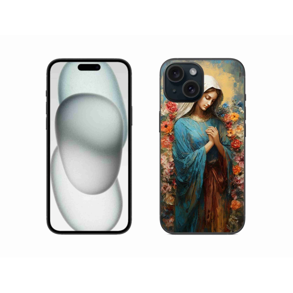 Gélový kryt mmCase na iPhone 15 - svätá žena