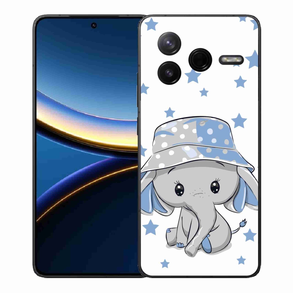 Gélový kryt mmCase na Xiaomi Poco F7 Pro - modrý slon