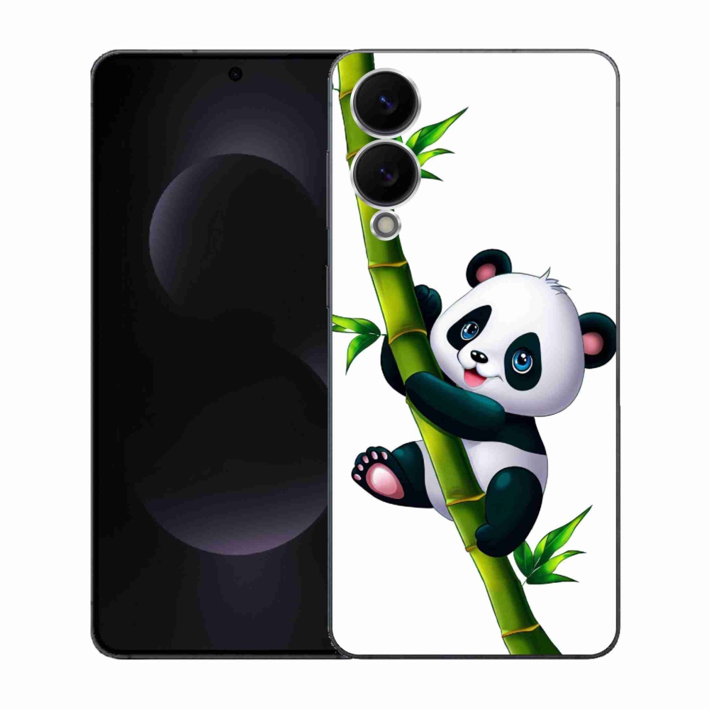 Gélový kryt mmCase na Samsung Galaxy S25 Edge - panda na bambuse