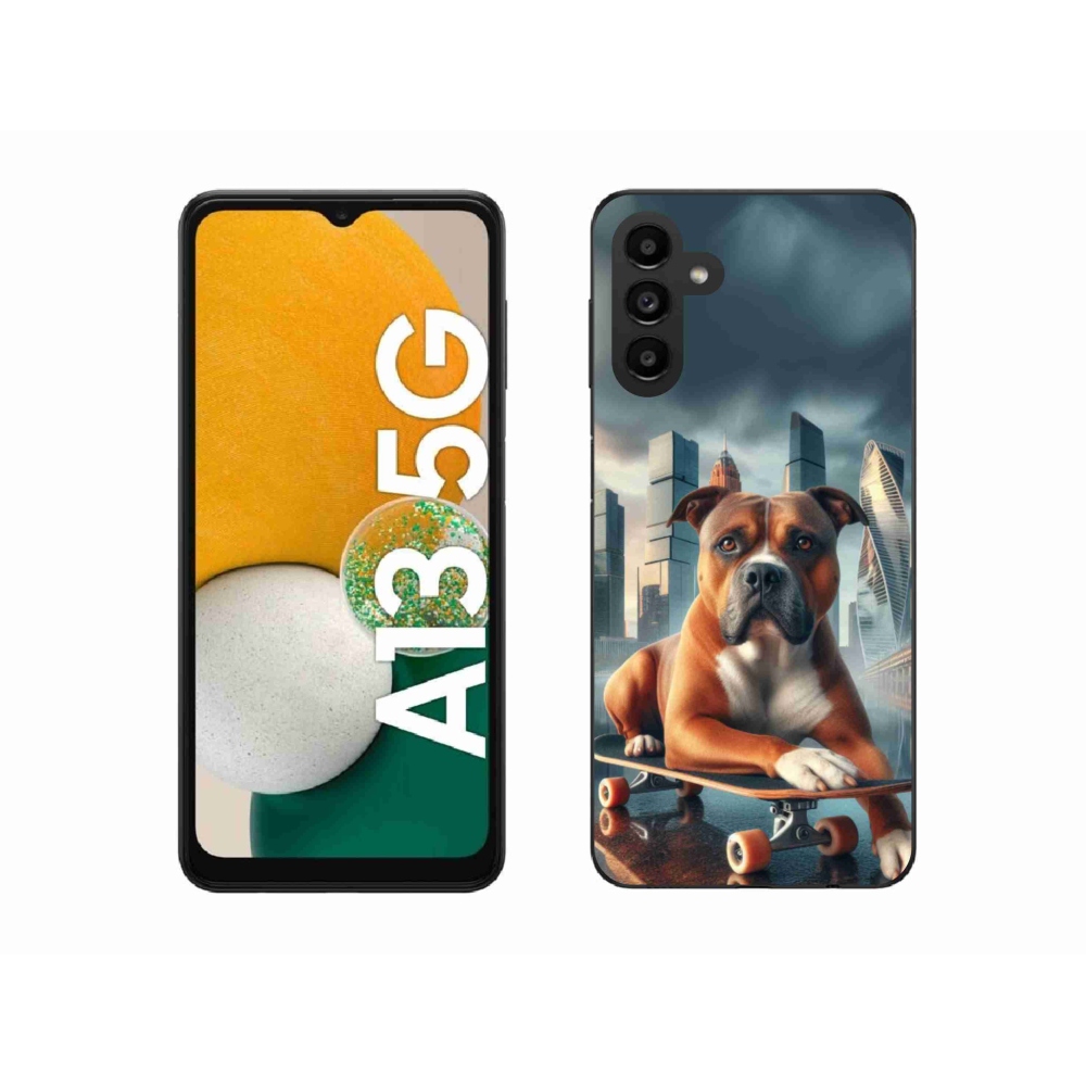 Gélový kryt mmCase na Samsung Galaxy A13 5G - pes na skateboarde