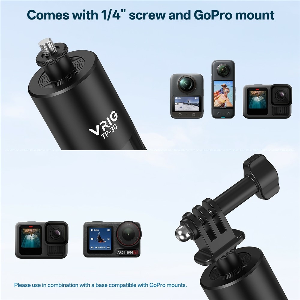 VRIG teleskopický statív a selfie tyč 180 cm s magnetickým držiakom