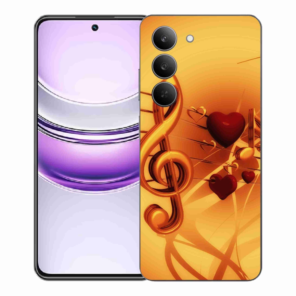 Gélový kryt mmCase na Realme 14x 5G - noty