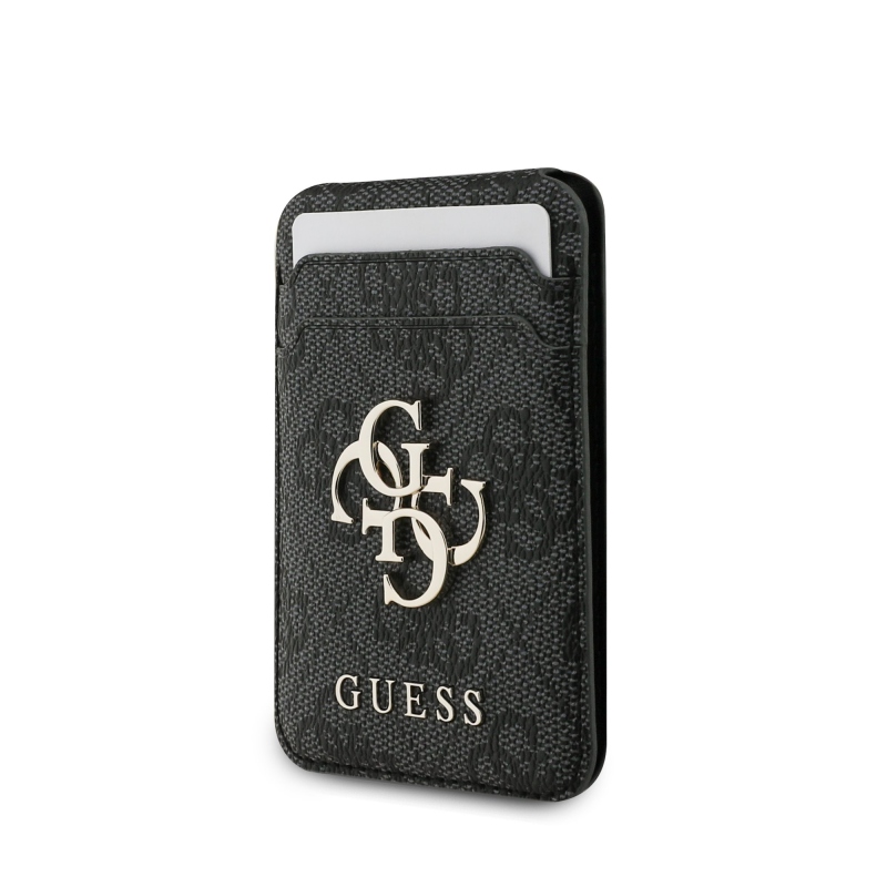 Guess 4G Metal Logo MagSafe Cardslot Peňaženka so Stojanom Black