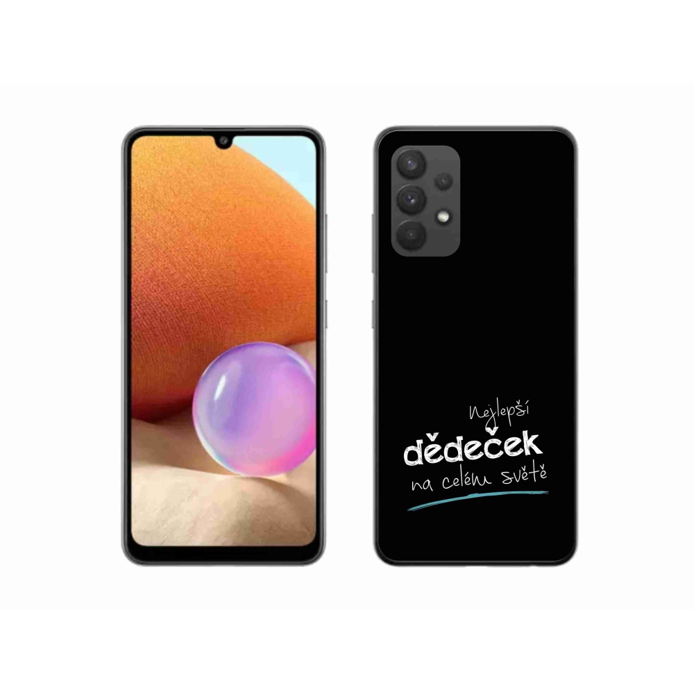 Gélový kryt mmCase na Samsung Galaxy A32 4G - najlepší starý otec 3 čierne pozadie