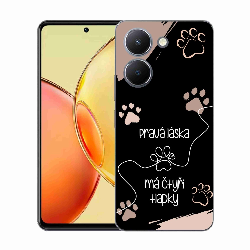 Gélový kryt mmCase na Vivo Y36 - psí motív 1 čierne pozadie