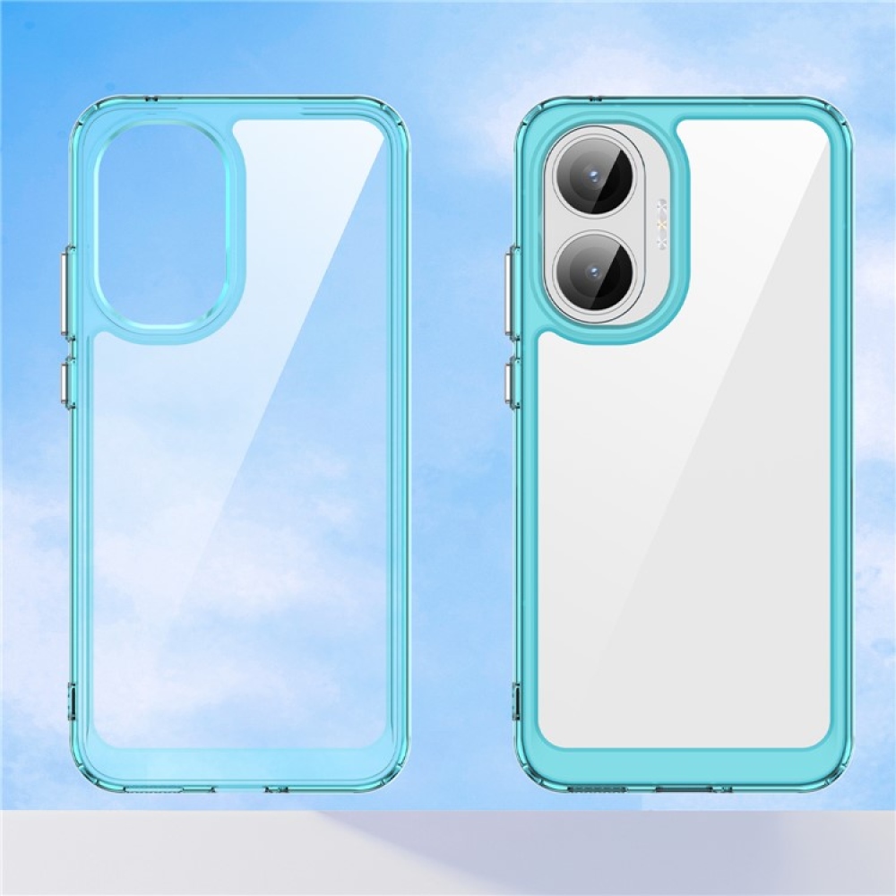 Gélový obal s pevným chrbtom na Xiaomi Poco F7 5G - svetlomodrý