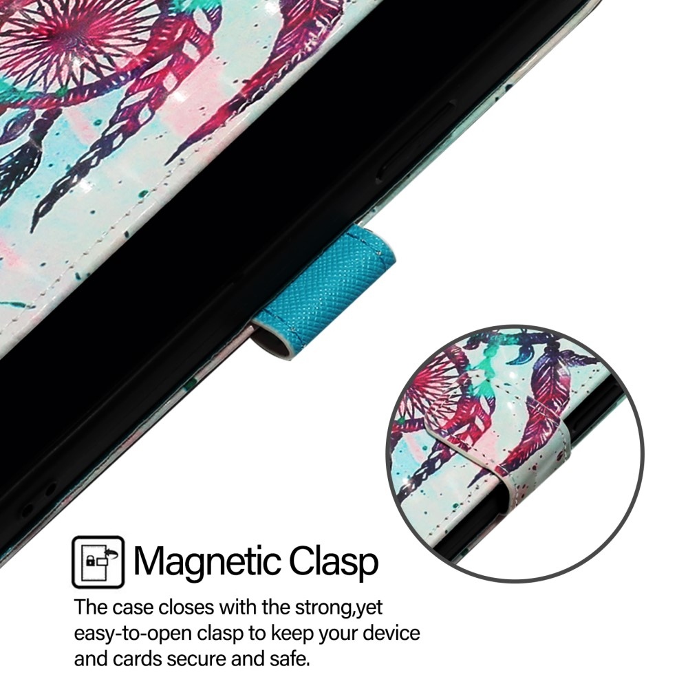 Patte knižkové puzdro na Samsung Galaxy M55 5G - farebný lapač snov