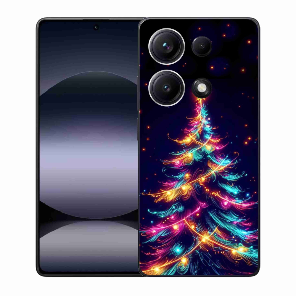 Gélový kryt mmCase na Xiaomi Redmi Note 14S - neónový vianočný stromček