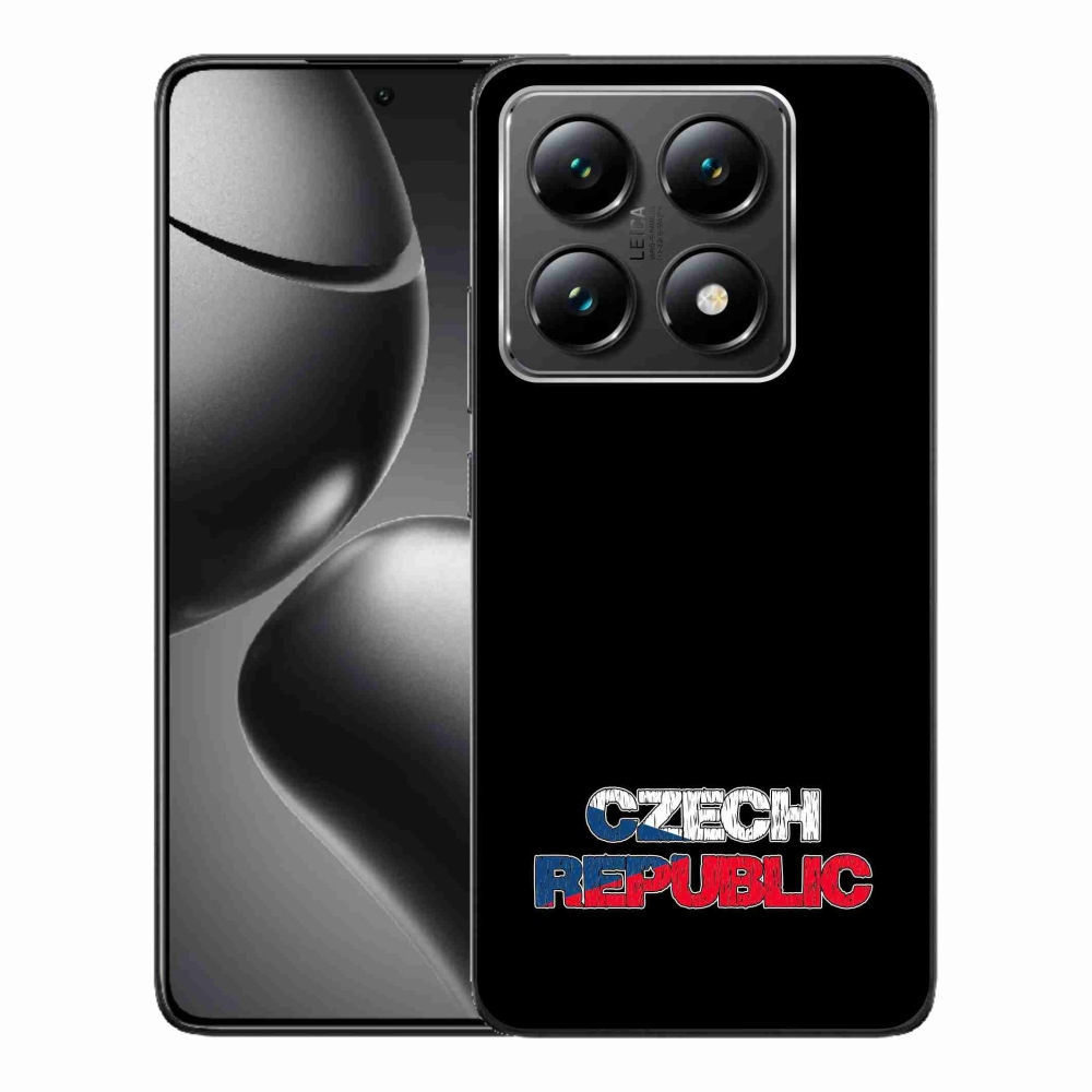 Gélový kryt mmCase na Xiaomi 14T - Czech Republic čierne pozadie