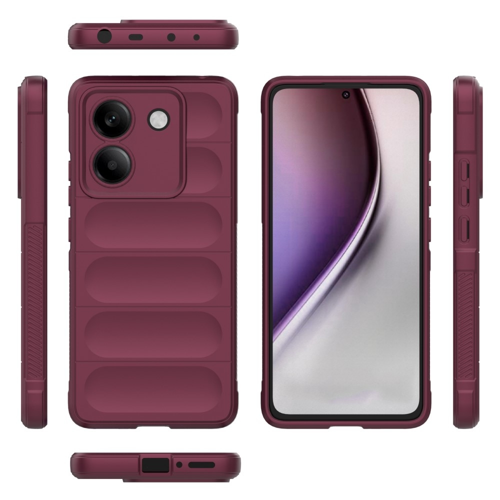 Rugg odolný gélový obal na Xiaomi Poco M7 Pro 5G - vínový