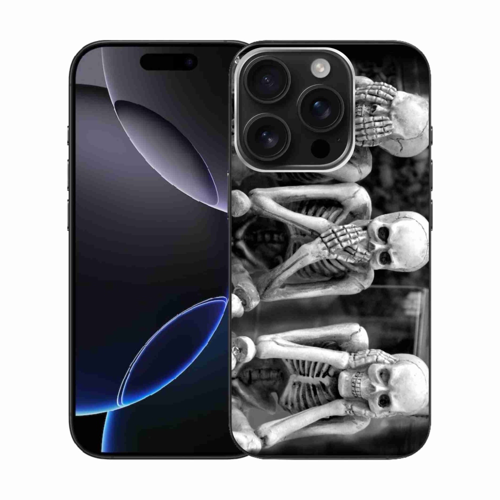 Gélový kryt mmCase na iPhone 16 Pro - kostlivci