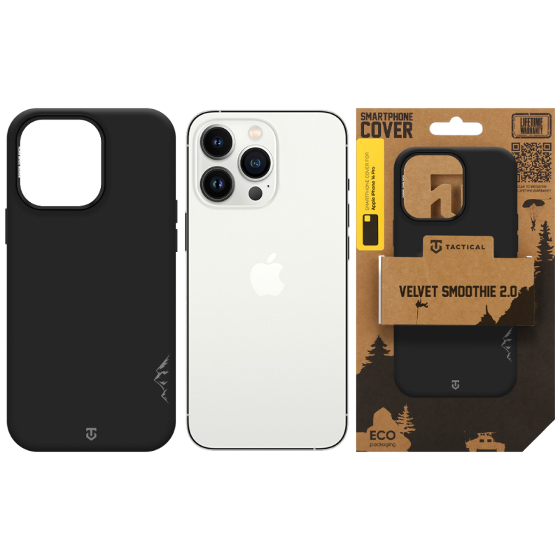 Tactical MagForce Velvet Smoothie 2.0 – puzdro pre Apple iPhone 14 Pro v farbe Asphalt