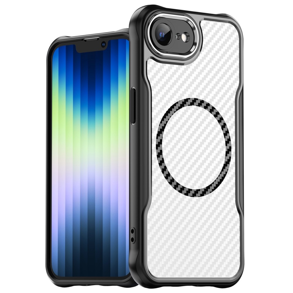 Texture odolný kryt s podporou MagSafe na iPhone 16e - čierny