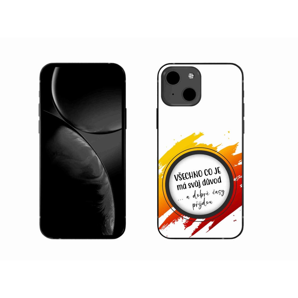 Gélový kryt mmCase na iPhone 13 6.1 - citát 3 biele pozadie