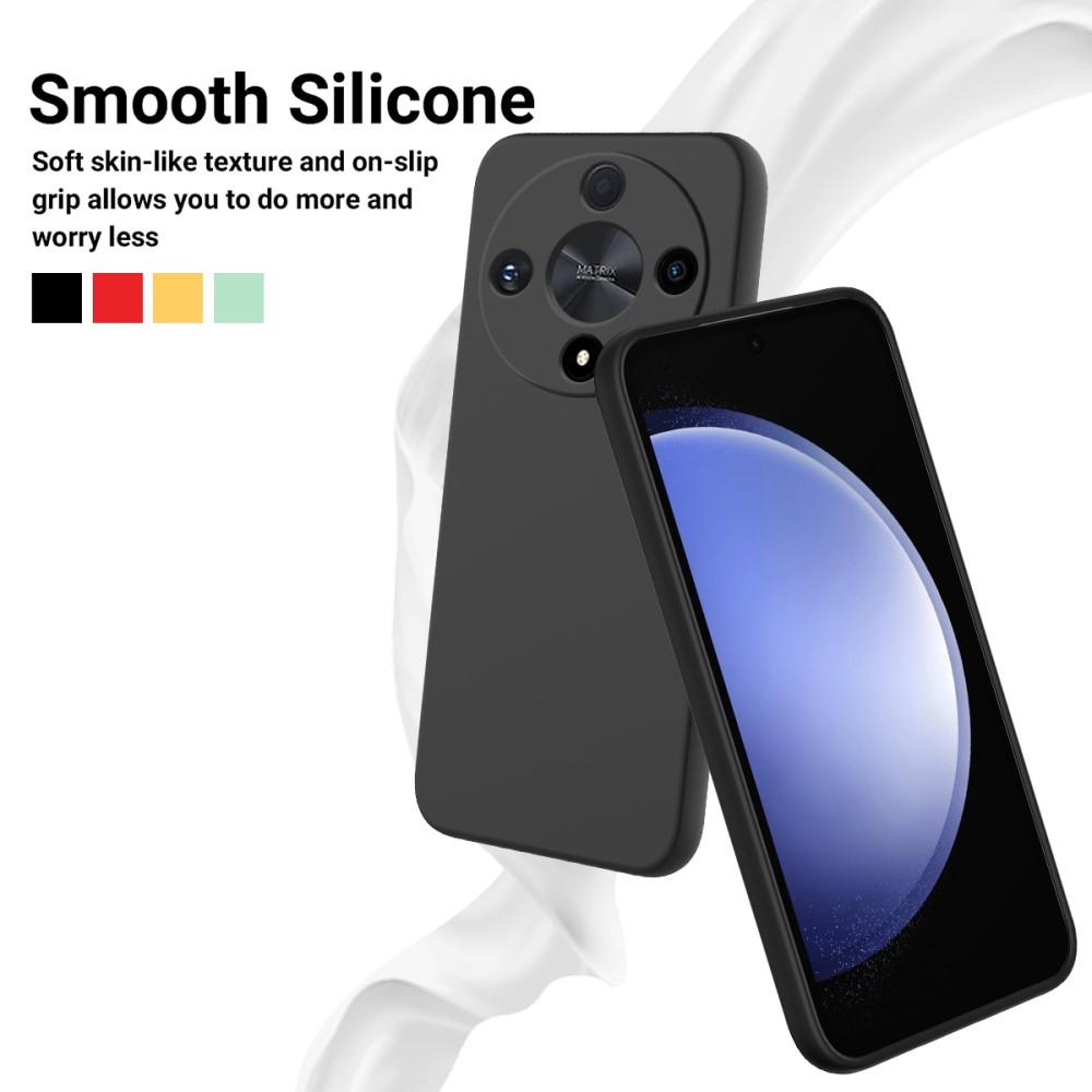 Liquid silikónový obal s pútkom na Honor Magic 6 Lite 5G - čierny