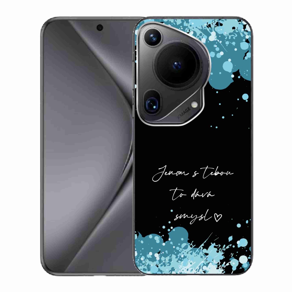 Gélový kryt mmCase na Huawei Pura 70 Ultra - zamilovaný text čierne pozadie